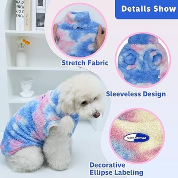 Dog Sweaters/Sweatshirts- Tie Dye- Premium Dog/Puppy Jacket Coat- SM -MED- LRG - Picture 11 of 13